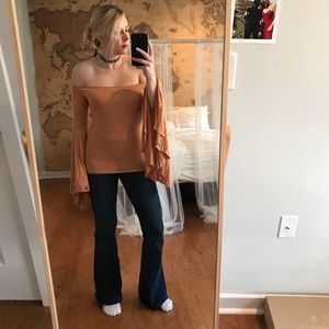 Free people bell sleeved shirt